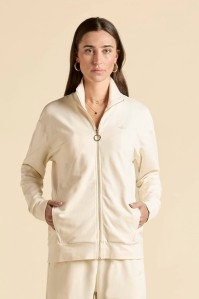 Rozpinana kremowa bluza z modalem