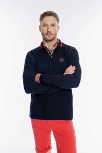 Męska koszulka polo z długim rękawem