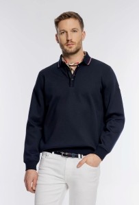 Męska bluza z kołnierzykiem polo