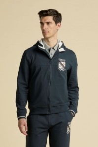 Granatowa męska bluza z kapturem