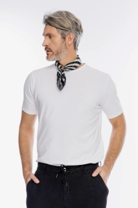 Klasyczny biały t-shirt męski z modalem