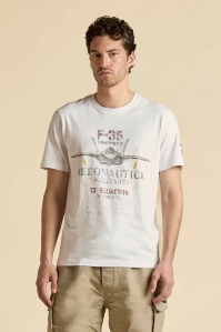 Bawełniany t-shirt z nadrukiem F-35