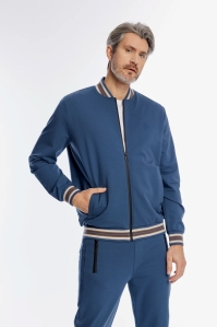 Męska niebieska rozpinana bluza 