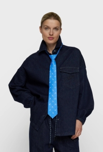 Damska jeanowa koszula oversize